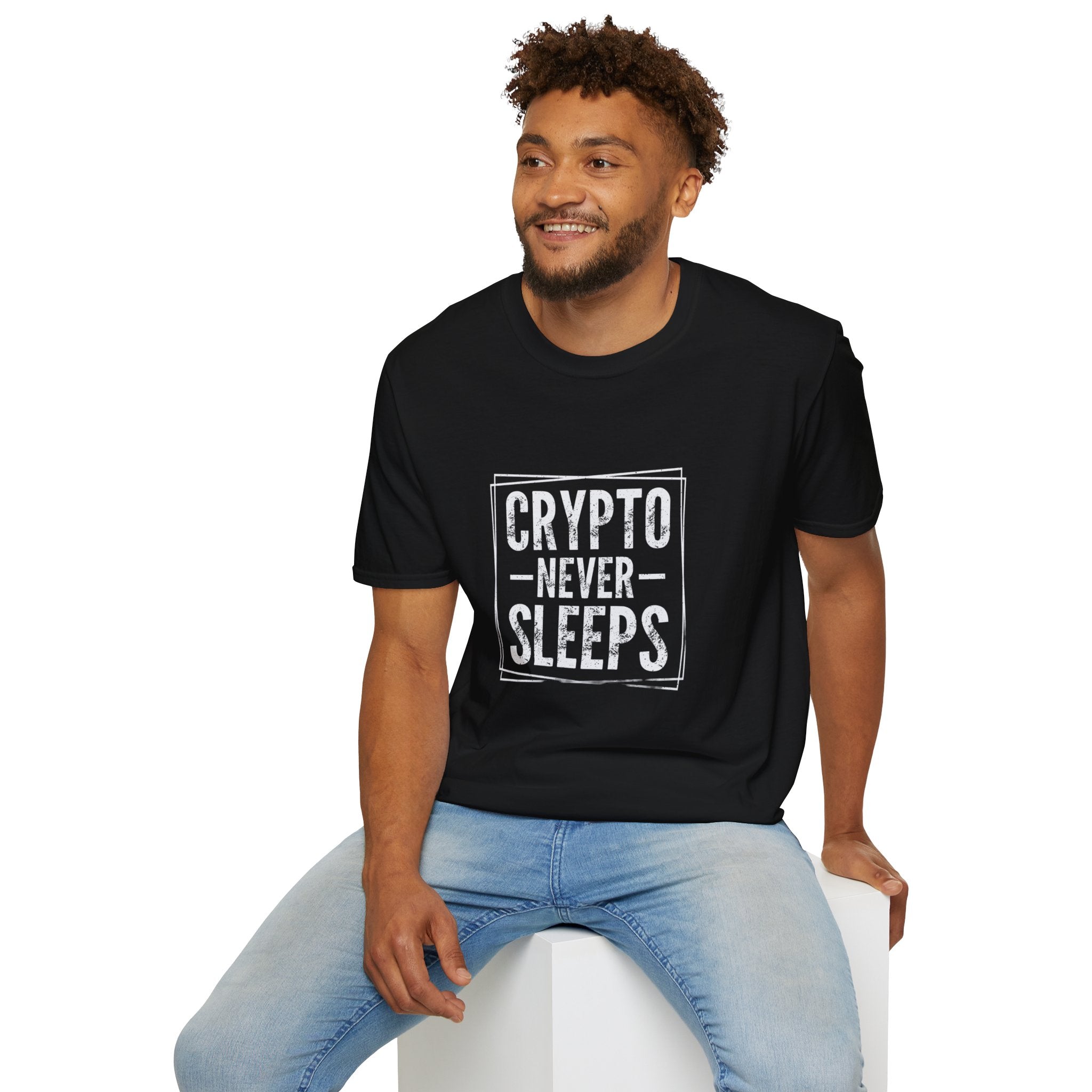 Crypto Never Sleeps (Front) T-Shirt