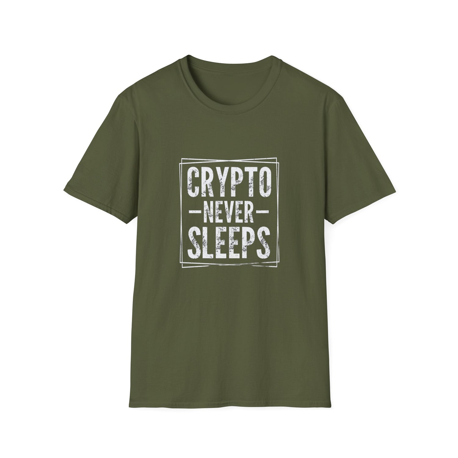 Crypto Never Sleeps (Front) T-Shirt