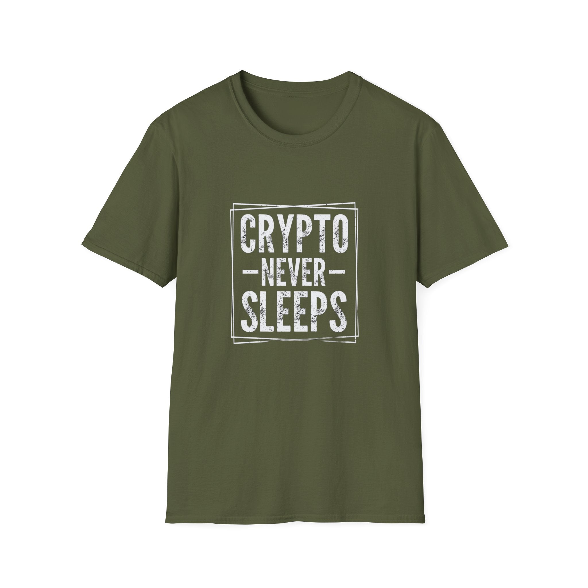 Crypto Never Sleeps (Front) T-Shirt