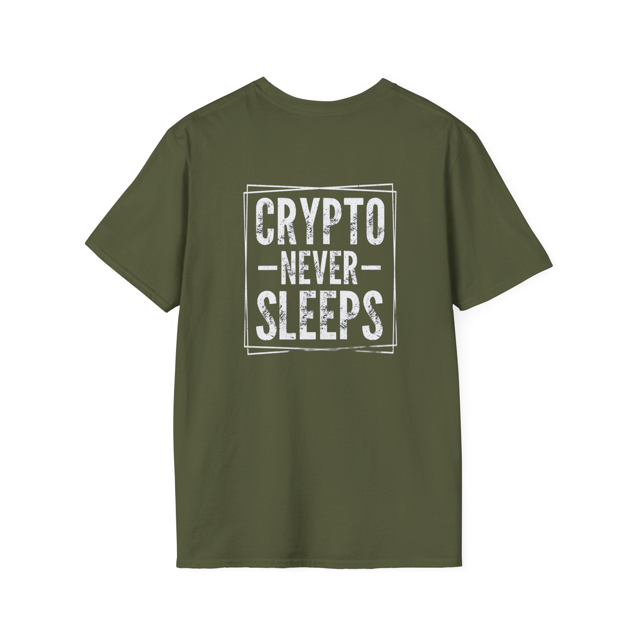Crypto Never Sleeps (Back) T-Shirt