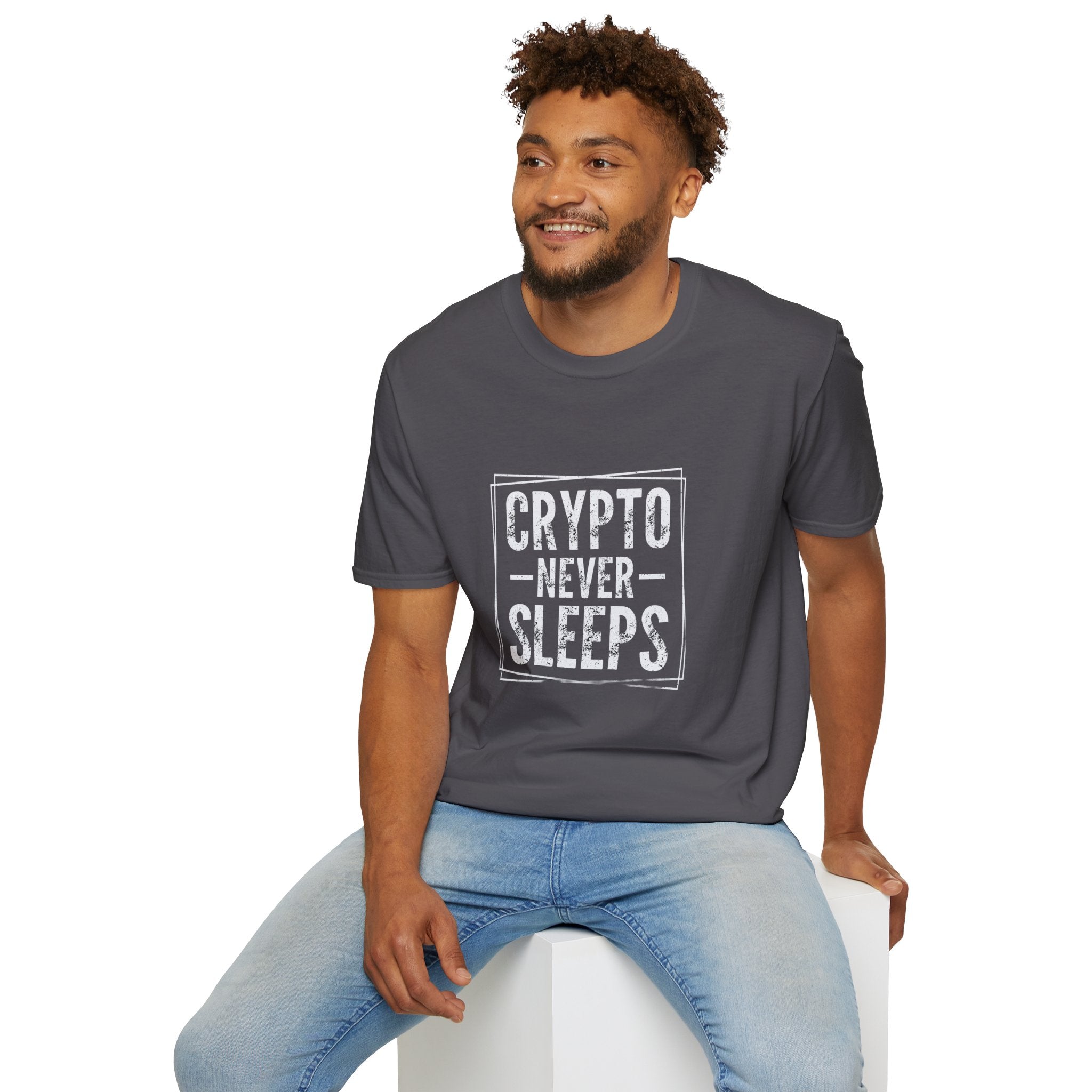 Crypto Never Sleeps (Front) T-Shirt