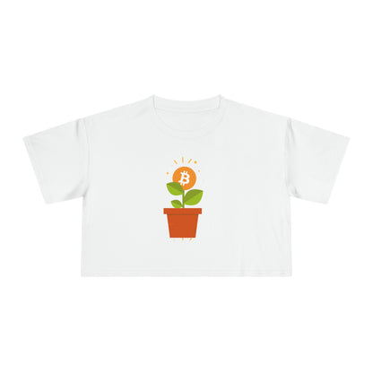 Crop Tee - Bitcoin Flower Pot