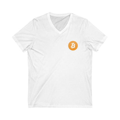 V-Neck T-Shirt - Bitcoin Logo