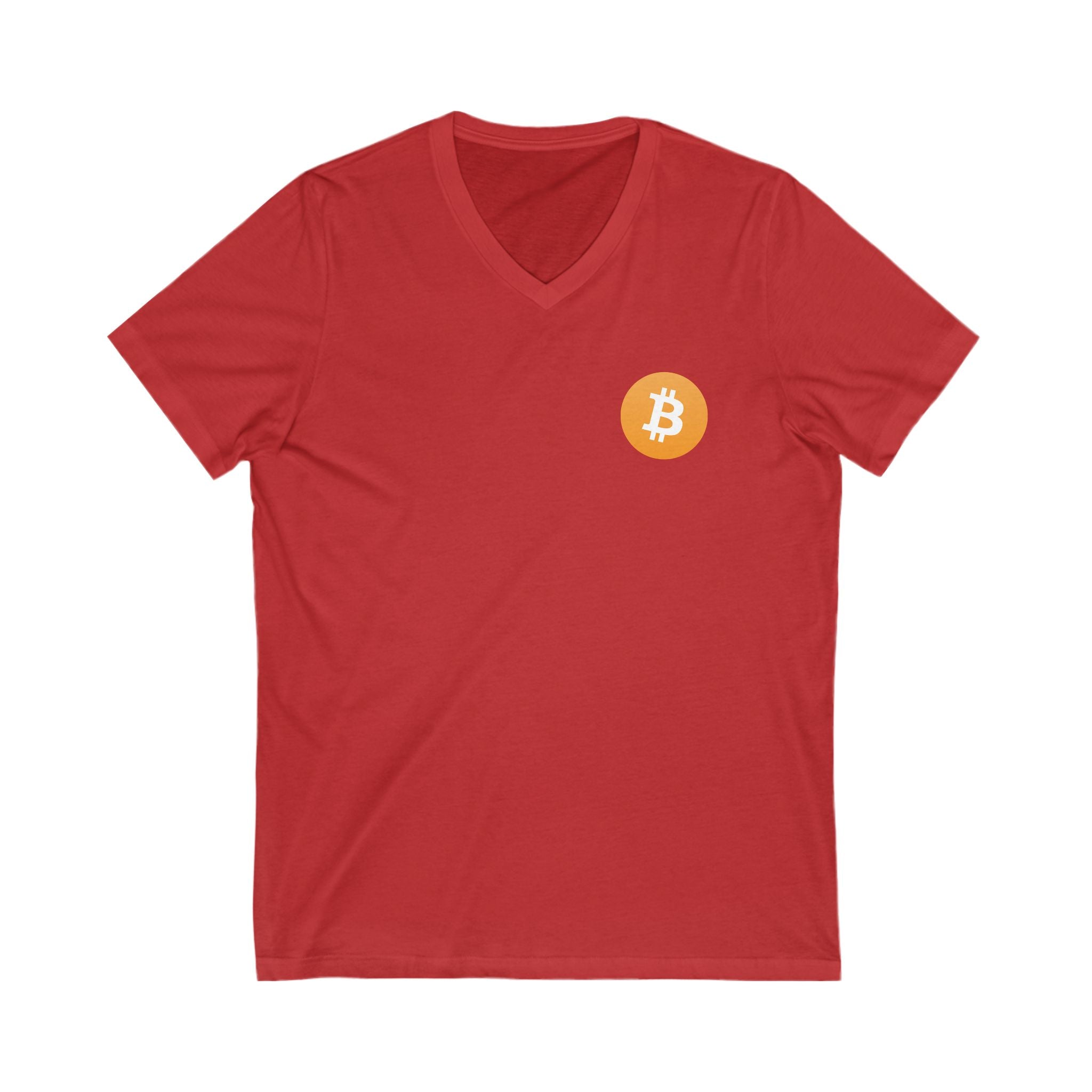 V-Neck T-Shirt - Bitcoin Logo