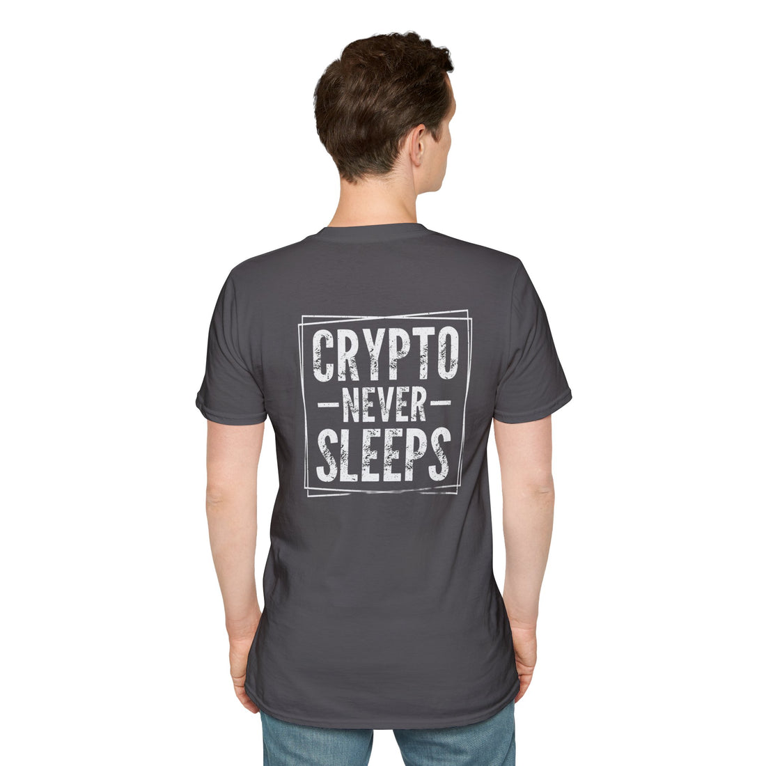Crypto Never Sleeps (Back) T-Shirt