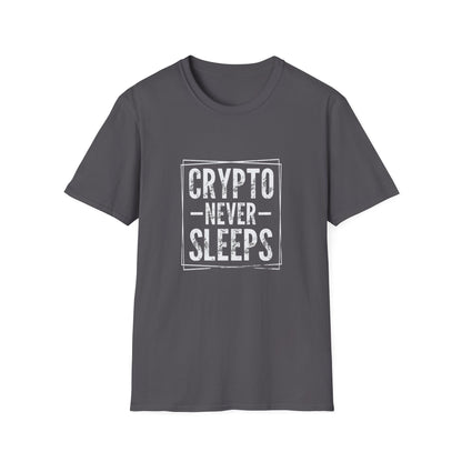 Crypto Never Sleeps (Front) T-Shirt