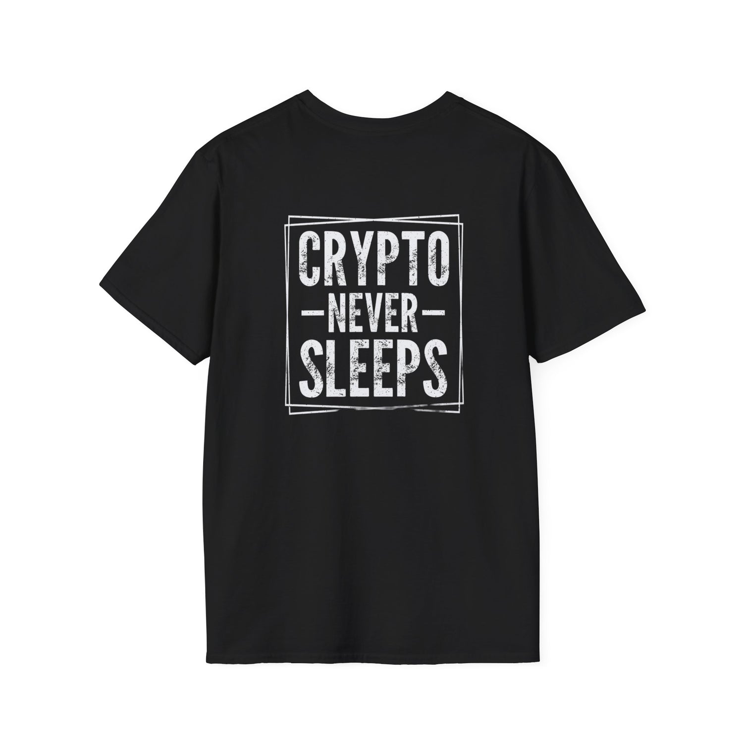 Crypto Never Sleeps (Back) T-Shirt