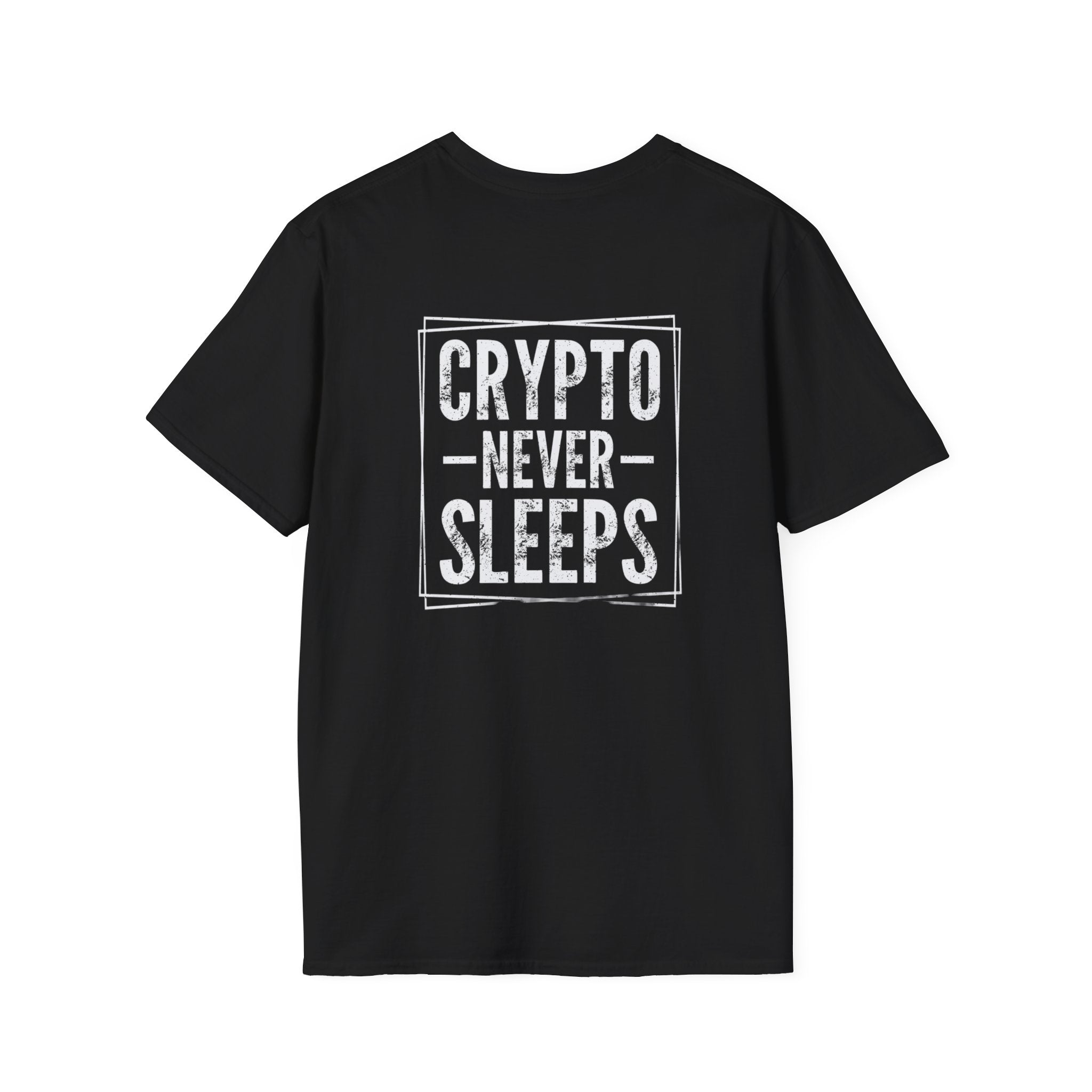 Crypto Never Sleeps (Back) T-Shirt