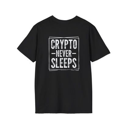 Crypto Never Sleeps (Back) T-Shirt