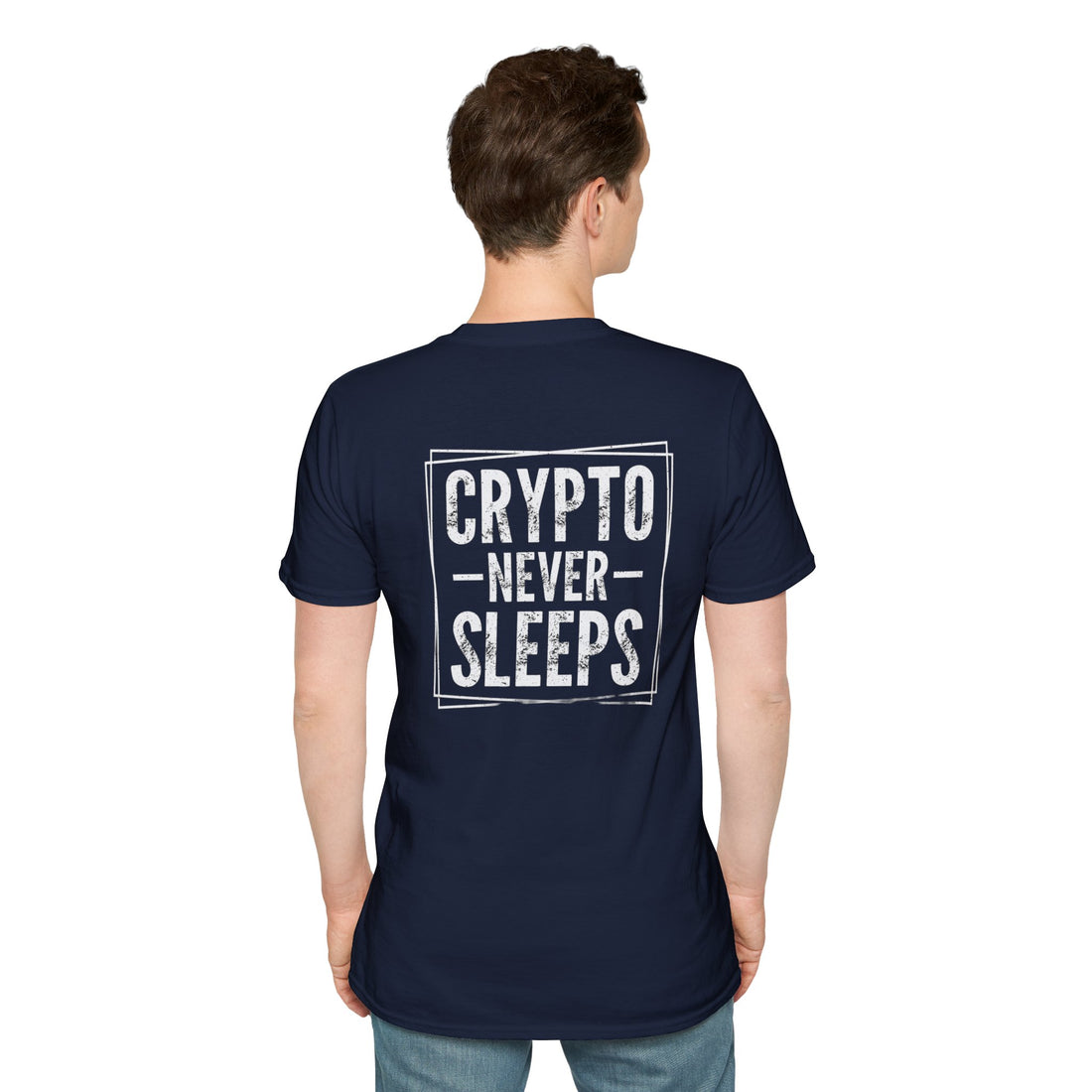 Crypto Never Sleeps (Back) T-Shirt