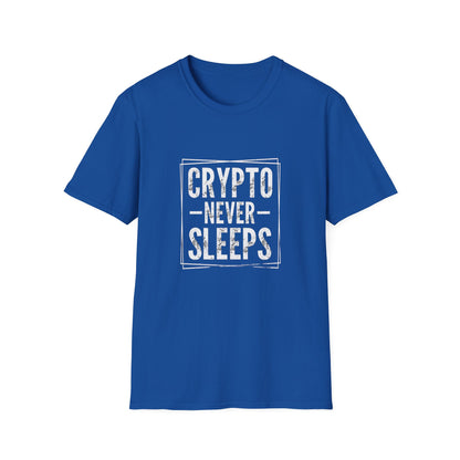 Crypto Never Sleeps (Front) T-Shirt