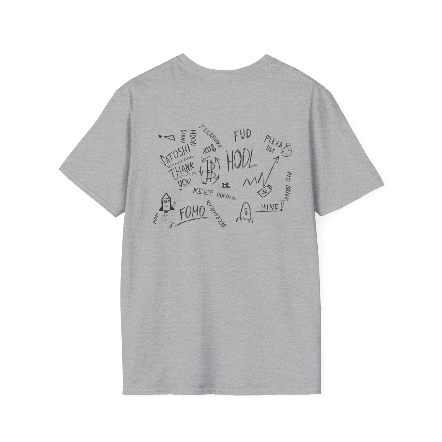 Crypto Scribble - Cotton T-Shirt (Unisex)