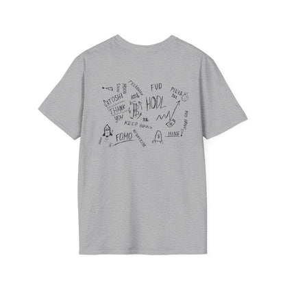 Crypto Scribble - Cotton T-Shirt (Unisex)