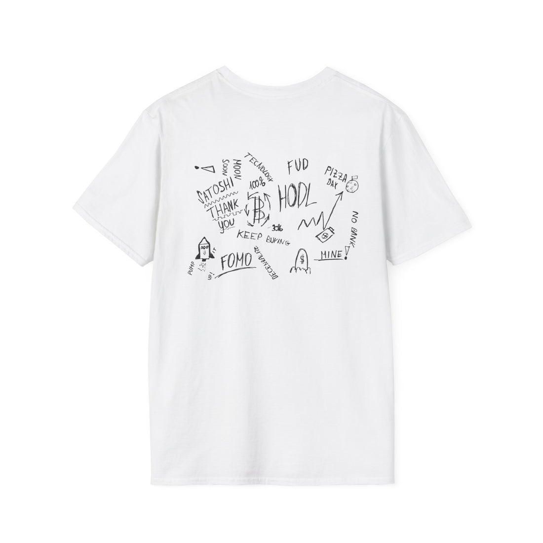 Crypto Scribble - Cotton T-Shirt (Unisex)