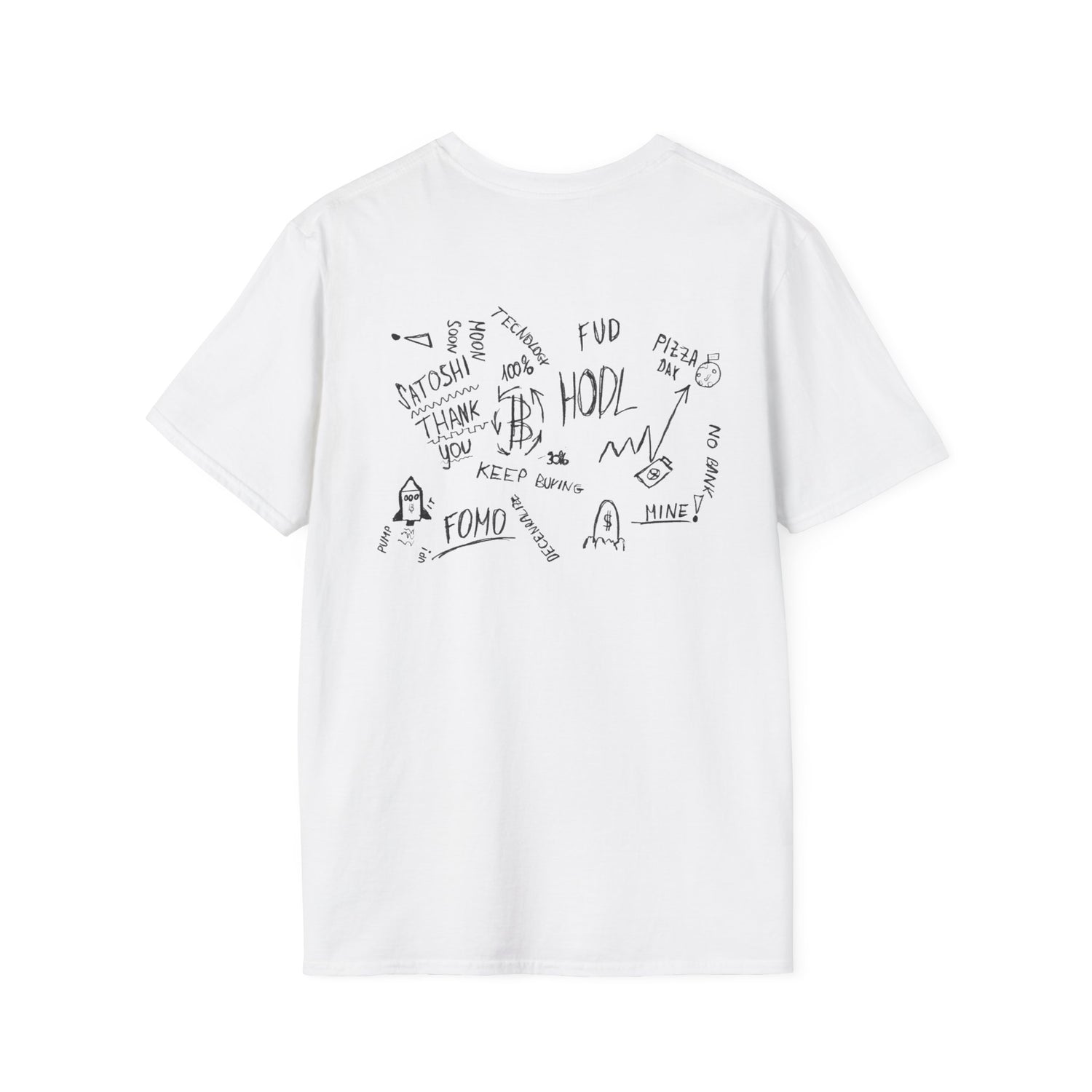 Crypto Scribble - Cotton T-Shirt (Unisex)
