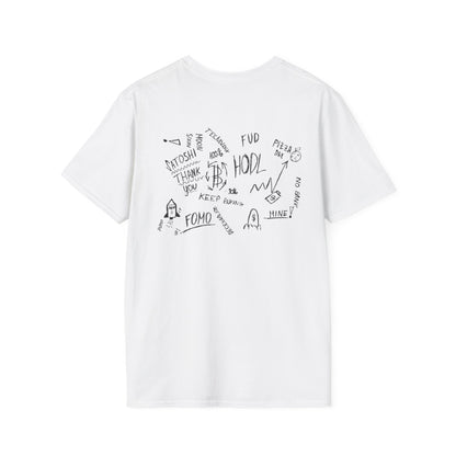Crypto Scribble - Cotton T-Shirt (Unisex)