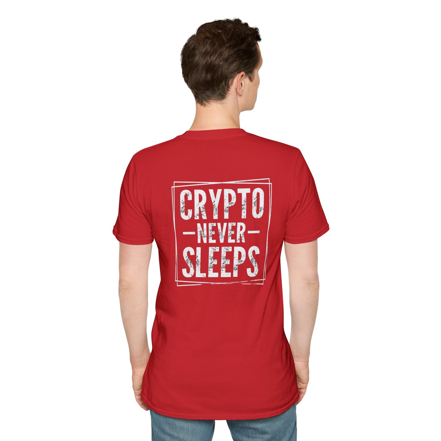 Crypto Never Sleeps (Back) T-Shirt