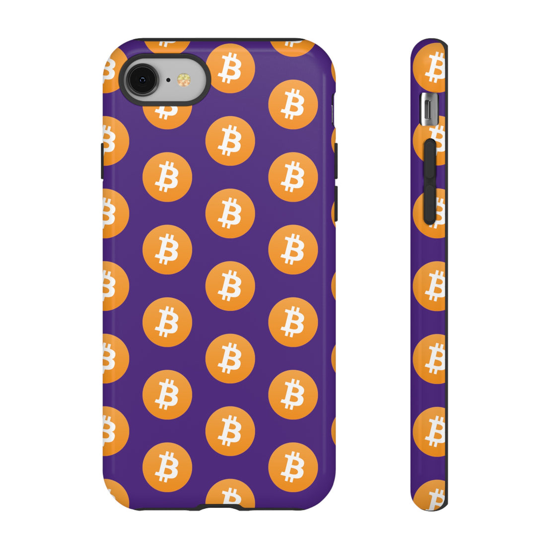 Phone Tough Cases - Bitcoin Purple Background