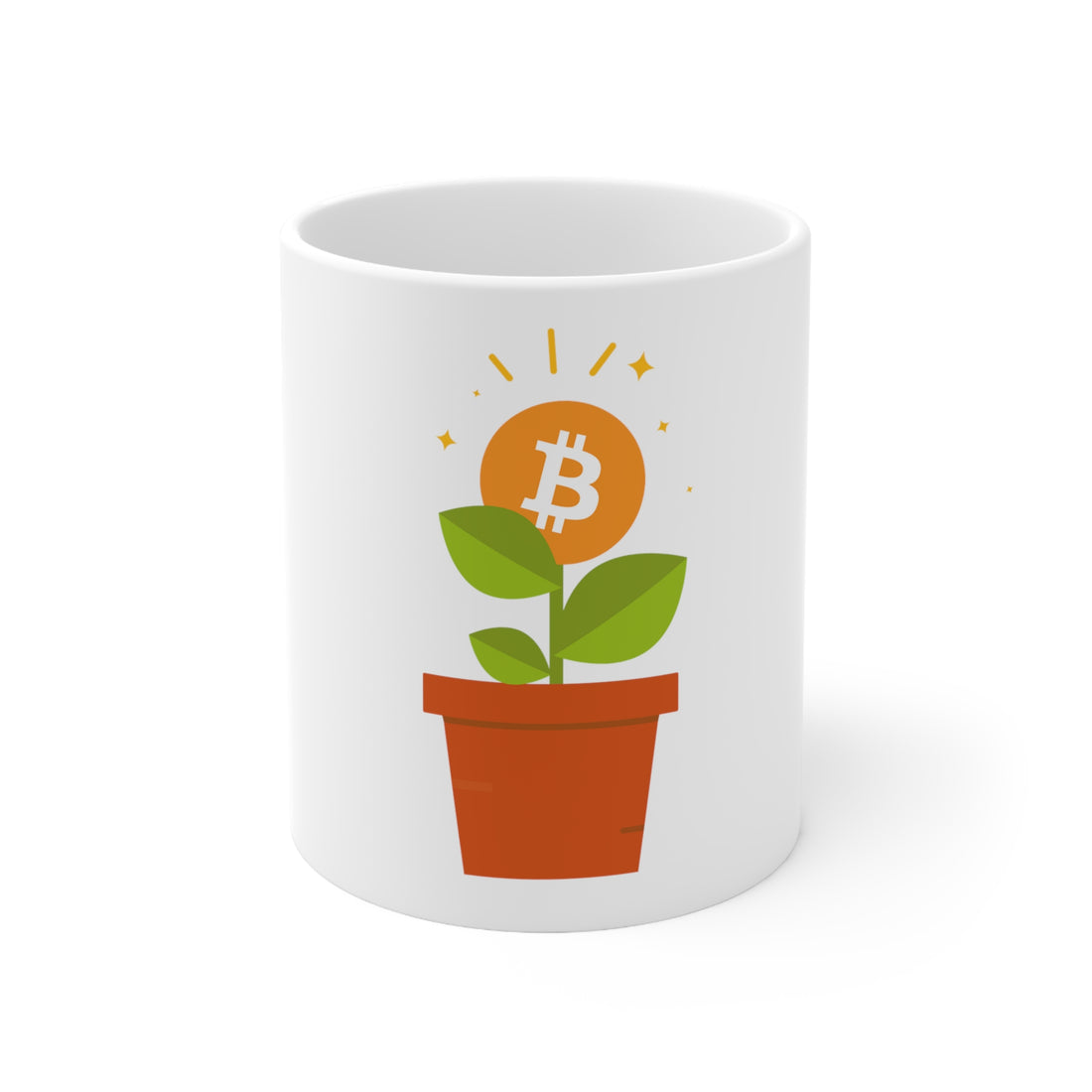 Coffee Cup - Bitcoin Flower Pot